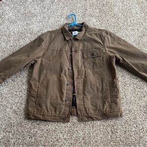 Flint and Tinder Waxed Leather Men’s Jacket. Brown.